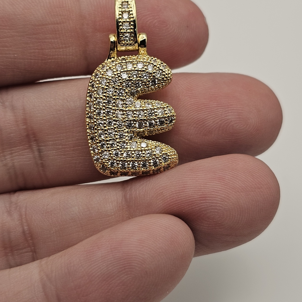 14k Gold Filled E Pendant